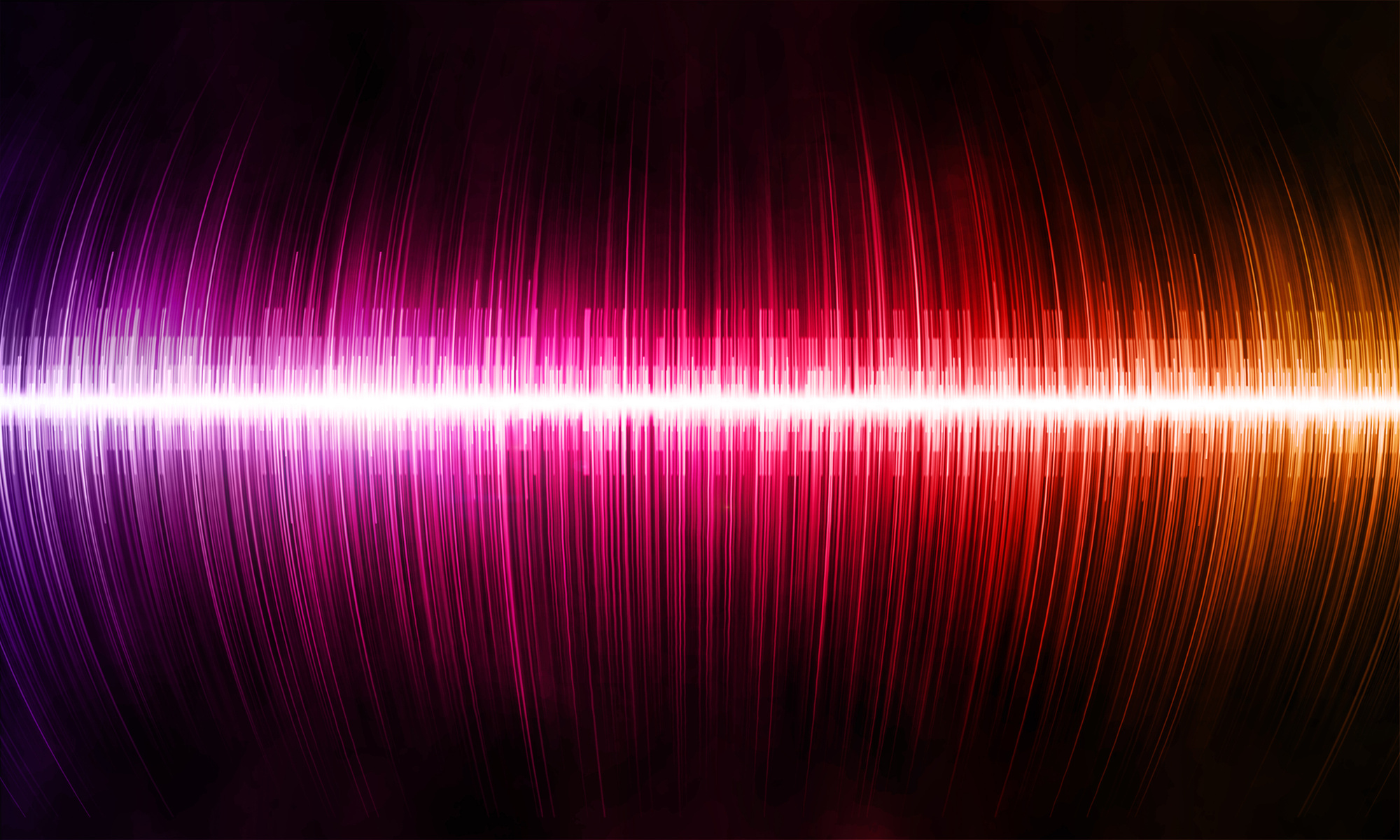 Multicolored sweeping sound wave illustration